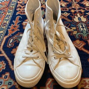 Converse White Leather Size 9.5